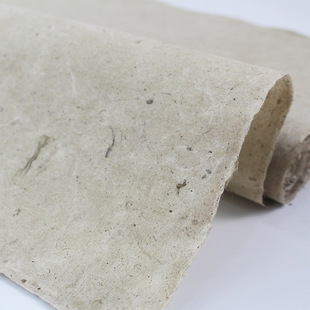 西河麻纸纯天然构树皮纸古法手工制作书画创作用宣纸毛边构皮纸