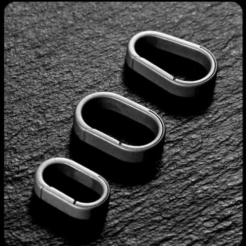 钛合金迷你磨砂快拆钥匙扣 可打开口连接环钥匙圈扁圈圆环DIY配件