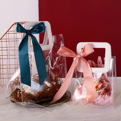 礼品袋 透明袋子pvc手提袋高级感结婚伴手礼袋生日礼物包装袋子盒