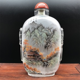 鼻烟壶内画兽头壶纯手工特色家居创意摆件商务外事礼品瓶内画