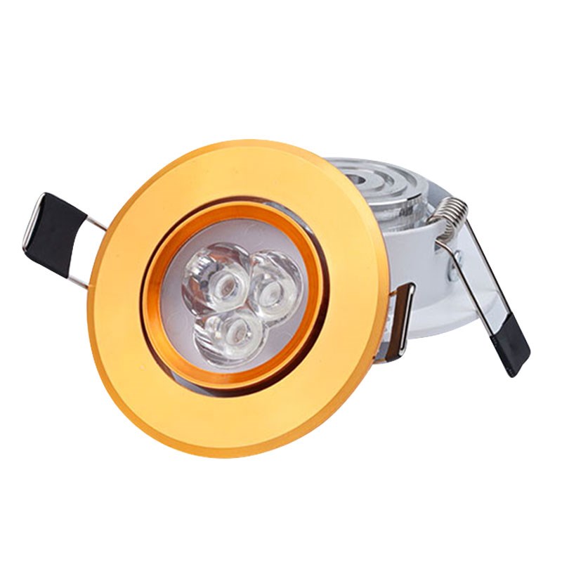 黑色超薄led酒柜小射灯嵌入式可调3W天花筒灯开孔55mm5.5公分6cm