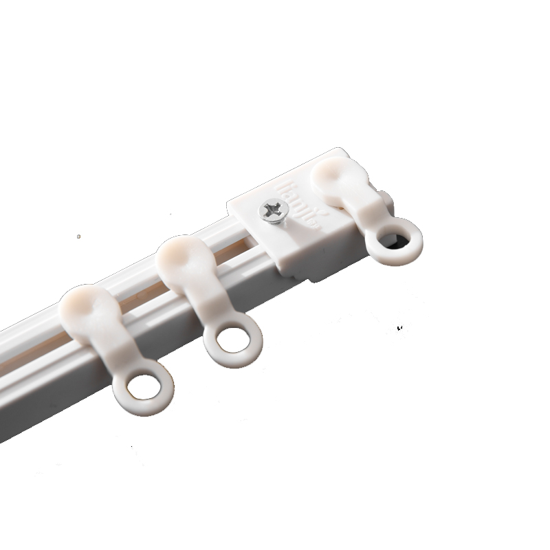 浙家布艺免打孔粘轨道门帘静音安装滑轮滑道轨道粘贴轨道侧装导轨