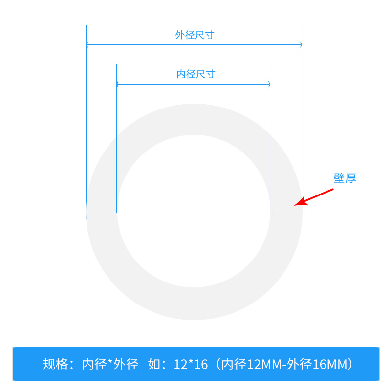实验室用橡胶管8*12mm 8*14mm 软管白色耐高温耐磨耐油高压橡皮管