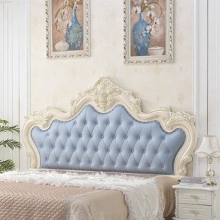 欧式床头板软包床靠背1.8米法式床头烤漆公主床头新款床头板双人
