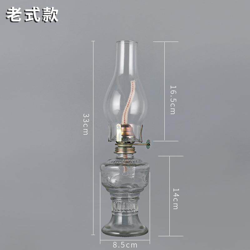 复古煤油灯老式油灯老马灯玻璃灯长明灯装饰灯摆件氛围灯单个盒装