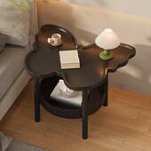 床头柜家用卧室替代品小型简易塑料黑色小众设计感边几茶几置物架