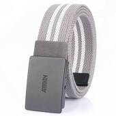 男款 带腰带皮带自动扣金属学生休闲无孔帆布百搭军训青少年户外 裤