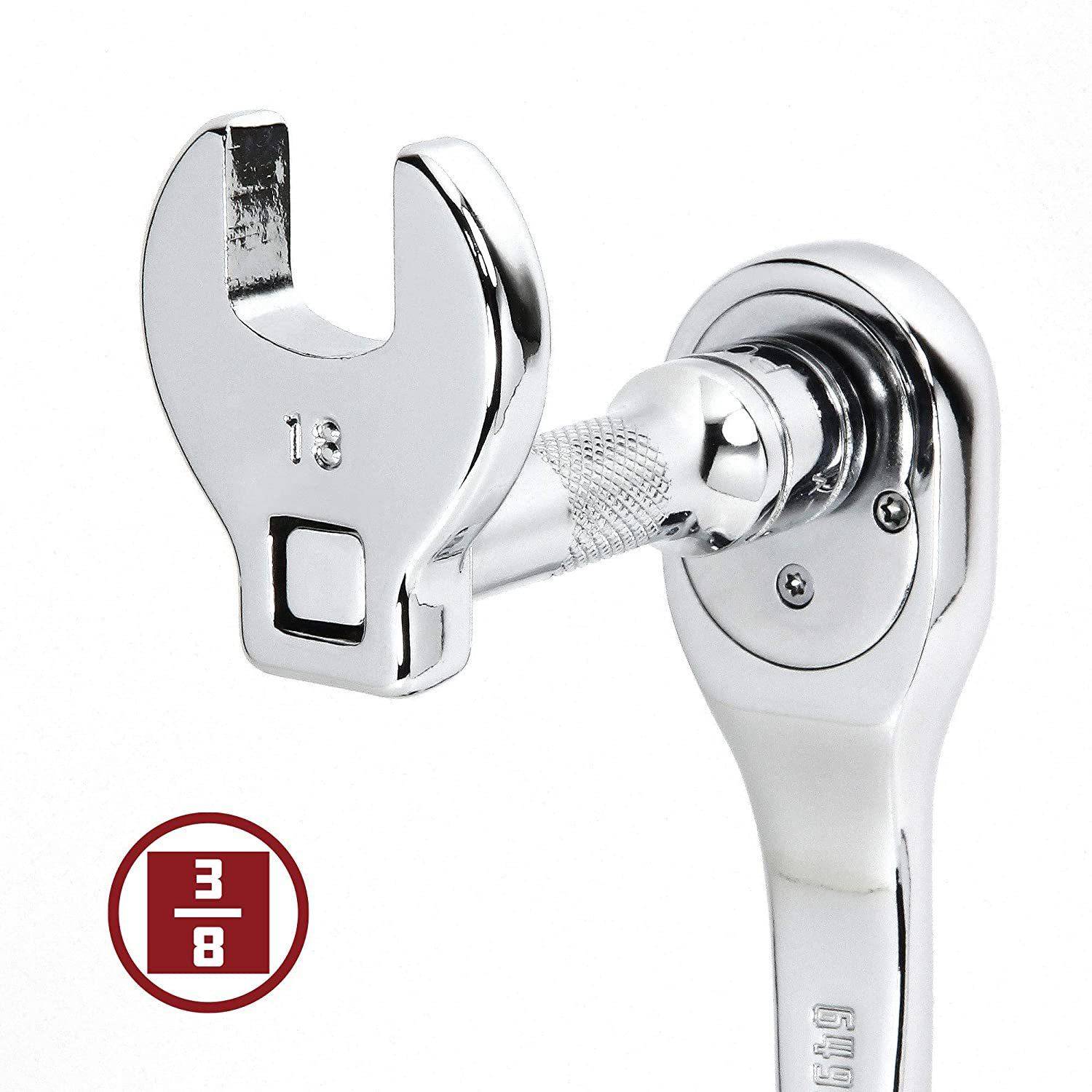 10件套3/8寸可换头活动开口头牛角扳手汽修专业工具10-19mm两用