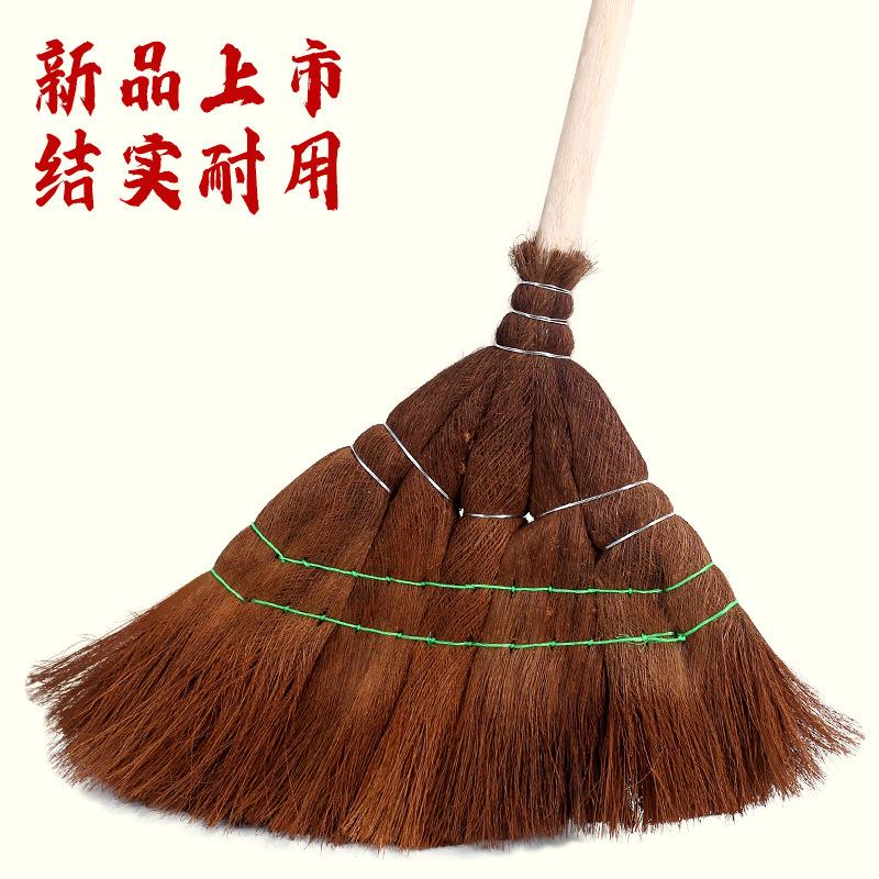 棕毛扫把鬃毛笤帚扫帚棕扫把老式木柄扫地鬃院子家用结实仓库耐用