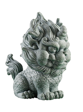 创意石狮子摆件一对国潮喜庆招财鱼缸造景新中式家居客厅桌面装饰