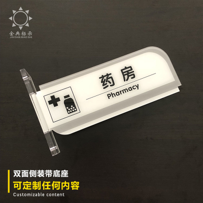 双面侧装亚克力医院科室诊所牌宠物门牌办公室标牌牙科可更换定制