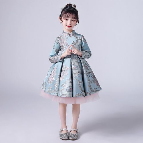 儿童晚礼服公主裙女童蓬蓬纱花仙子少儿模特走秀演出服钢琴表演服