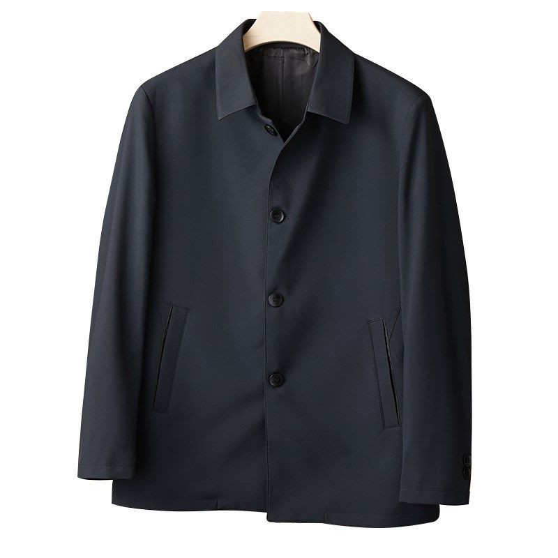 扣子款中老年夹克男爸爸春装外套压胶翻领宽松老人外套爷爷装上衣,男装,中老年上装,淘宝优惠券,粉丝福利购,淘宝优惠卷