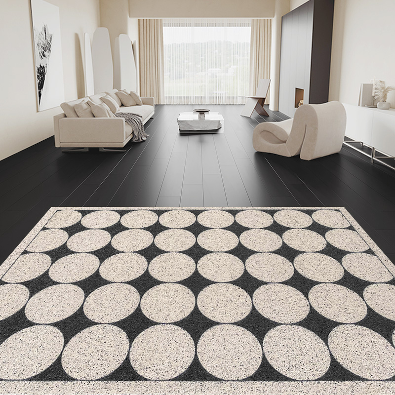 丝圈地垫法式轻奢家用入户门地毯简约复古门垫高端客厅大门口脚垫