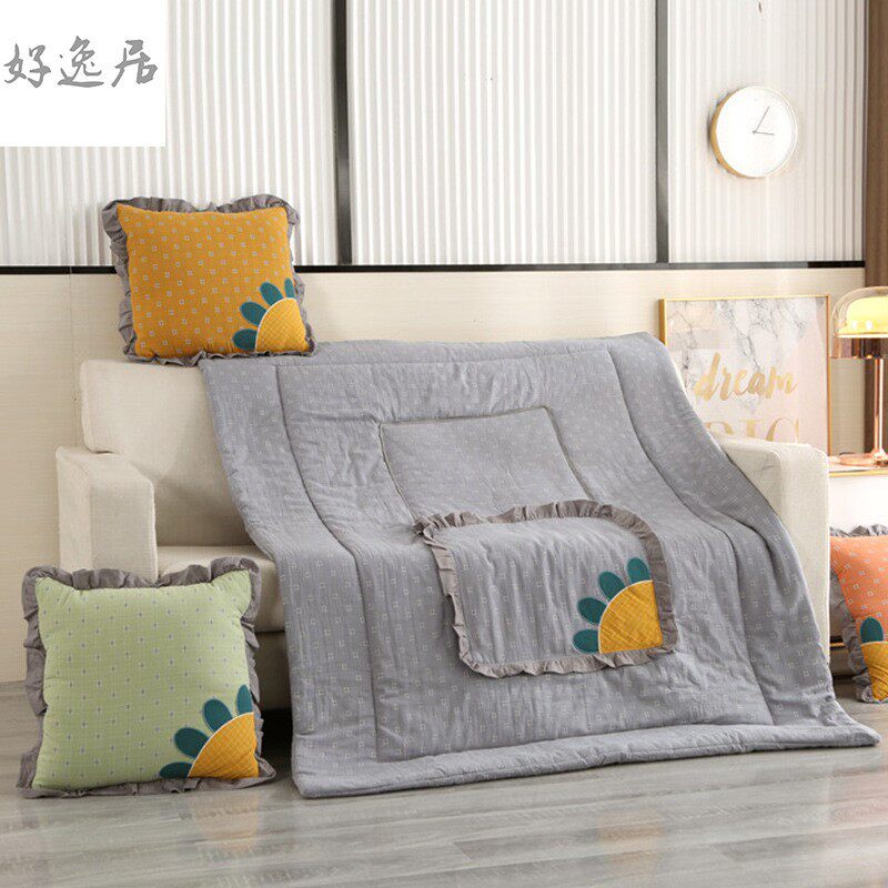新品双层纱抱枕被可定制logo 时尚办公室午休毯 汽车多用被抱枕,居家布艺,抱枕被,淘宝优惠券,粉丝福利购,淘宝优惠卷