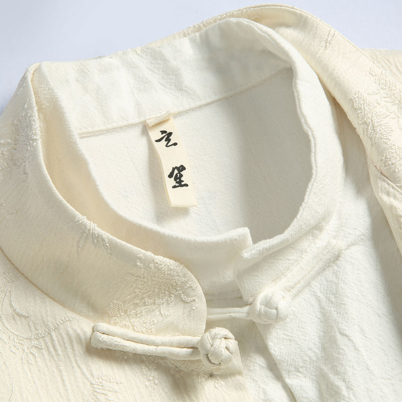 春季唐装男中式复古改良盘扣外套男国潮梅花提花上衣中国风男装