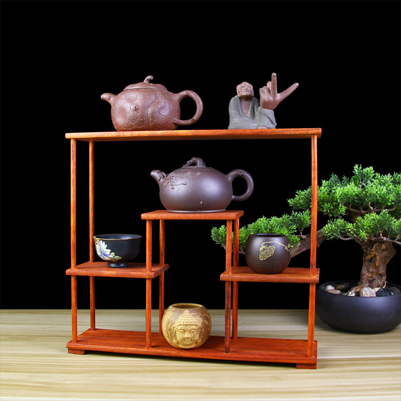 红花梨实木榫卯结构博古架紫砂茶壶架古玩展示架仿古中式多宝阁格,住宅家具,多宝格/博古架,淘宝优惠券,粉丝福利购,淘宝优惠卷