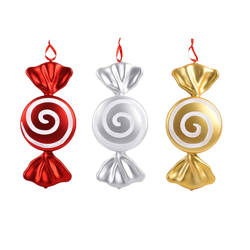 圣诞装饰糖果挂件 PVC彩绘55CM糖果婚庆摄影舞台场景布置道具摆件