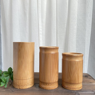 竹筷子筒筷篓筷笼商用串串香竹签筒定制复古餐厅饭店筷桶