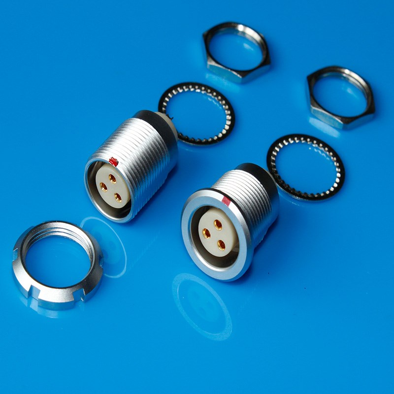 EGG ECG 00B 0B 1B 2B 自锁3芯面板插座 M9 M12 M15开口尺寸插座