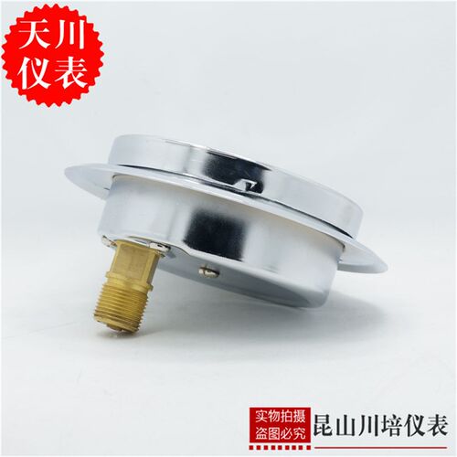 上海天川YN-100ZT轴向带边耐震压力表0-1,1.6,2.5,4,6,10MPA液压