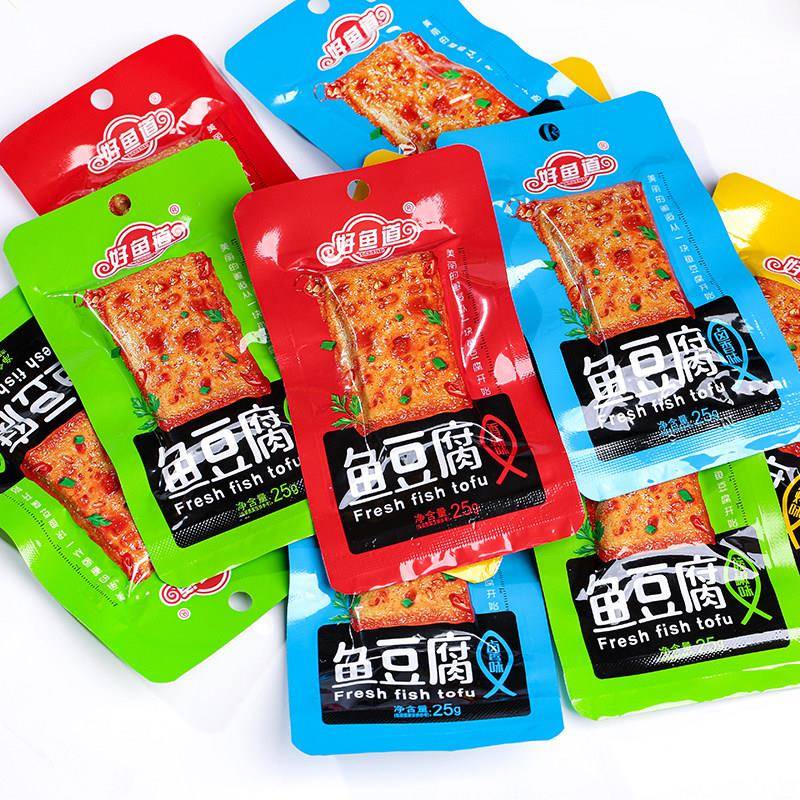 正宗好鱼道鱼豆腐即食嫩豆腐干爆汁金钱肚素毛肚宿舍解馋休闲零食