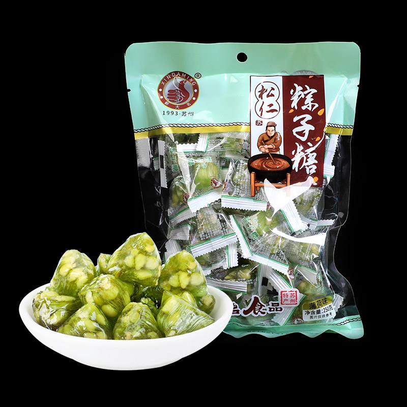 正宗松仁粽子糖苏州特产三角桂花薄荷玫瑰上海传统怀旧零食超多松