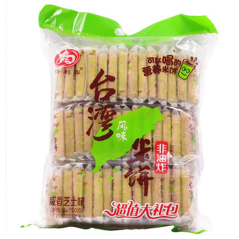 正宗倍利客台湾风味米饼750克送女友充饥饼干 干办公室零食小吃休