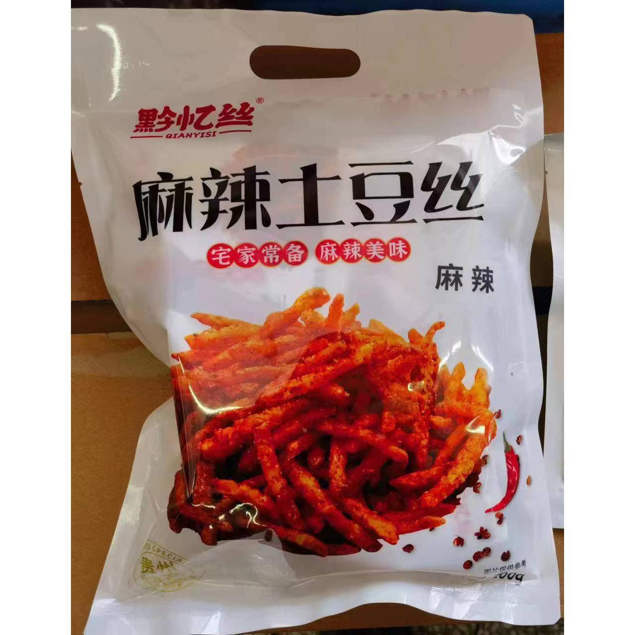 正宗贵州记忆黔忆丝麻辣土豆丝土豆条洋芋丝杏鲍菇麻辣丝网红原凤
