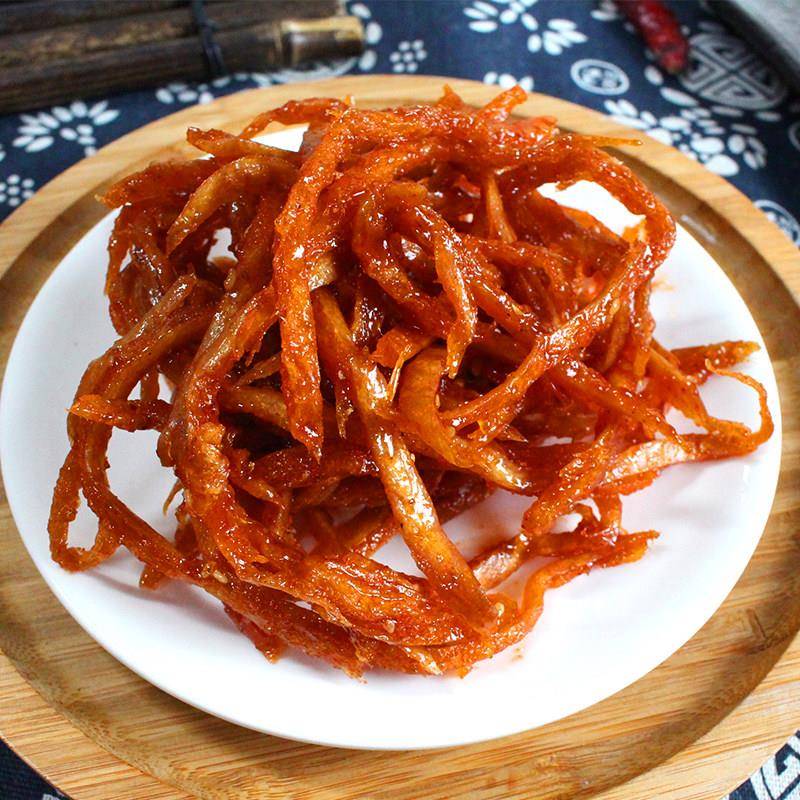 正宗朝鲜民族咸菜素鱼丝小菜韩国韩式延边风味膨化豆制品辣条即食