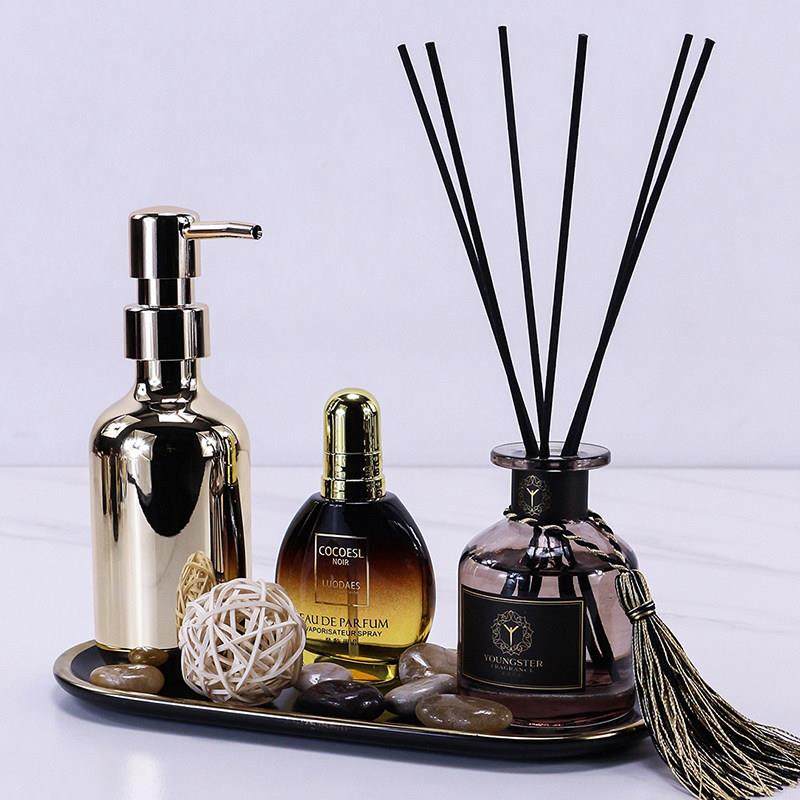 化妆装室件香薰洗手液瓶蜡烛托 托盘组摆01A套装合样板房厕所洗脸