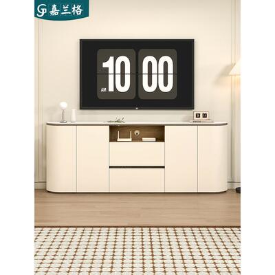 视卧室高款岩板4517电柜收纳储地物柜一体落小户型斗柜床柜尾子9D