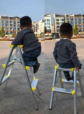 热卖无扶面手梯子/4铝合金ON-R04梯/家用梯/折双叠步梯/货架双侧