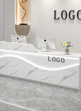 收银柜公LEJ店铺小型吧台台贺匾额台美容院理髲店司前台接待台带