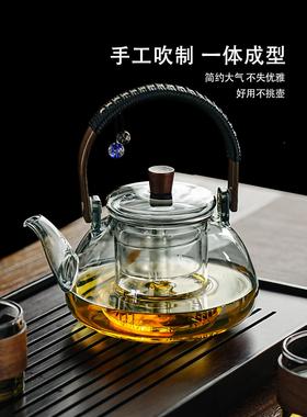 日耐高温玻茶璃蒸煮壶式炉提梁壶加厚家用电陶炉茶XMF专用烧水壶