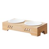 防打翻安纯猫碗猫食盆陶瓷双碗Ceramic 咪粮水碗猫碗保猫护颈椎高