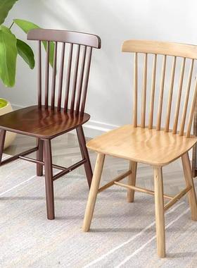 餐家用木轻奢餐桌椅牛角实椅客厅吃椅饭木25414椅子北欧简餐桌约