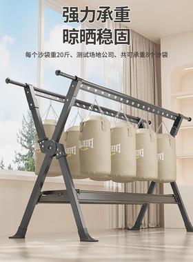 折叠家阳台晾衣衣架落地户外伸UAL缩多架功能晾衣杆挂架晒被神器