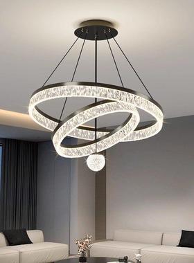 2025新吊款轻奢吧客厅灯现代简约吊大气圆环大厅灯餐厅PGF台线灯