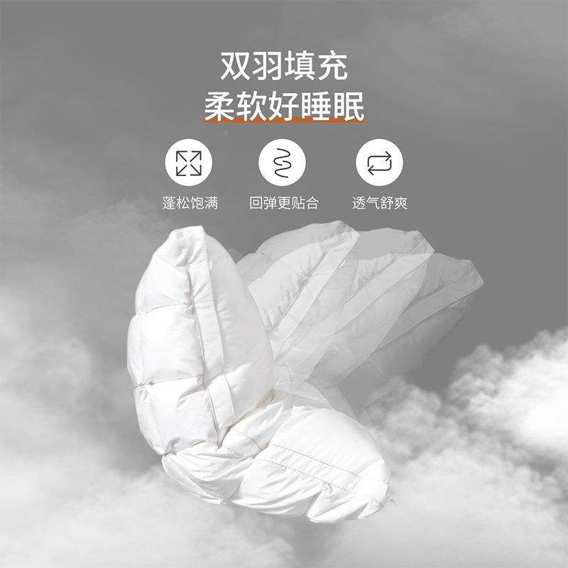 9白鹅绒覆合羽绒枕头棉502000芯单祇人中枕全呵护枕5助睡眠羽绒枕,床上用品,枕头/枕芯,淘宝优惠券,粉丝福利购,淘宝优惠卷