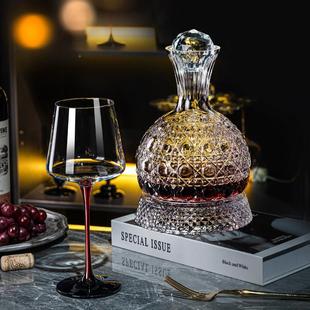 酒红酒醒式酒器高端旋XJ340807陀螺转葡萄酒分壶红酒杯套装欧雕花