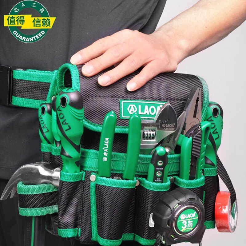 老A多功能水电工腰包可斜跨维修工具包电钻包加厚耐磨可携式工具