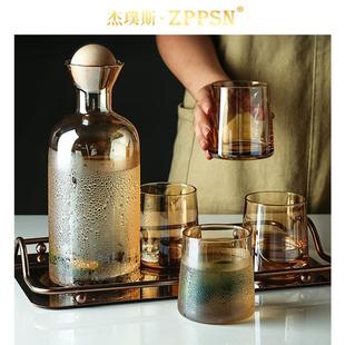 水杯套装 ZPPSN 丹麦冷水壶家用北欧创意玻璃水具耐高温扎壶凉水壶