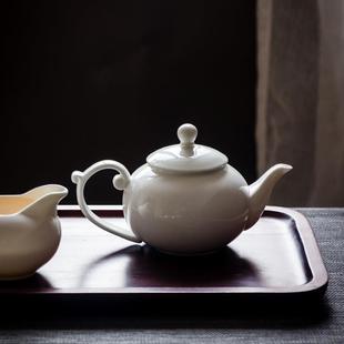 骨瓷功夫小茶壶陶瓷茶具家用泡茶壶小号单壶花茶壶沏茶壶手工白瓷