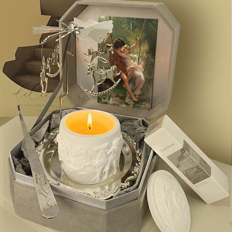 帕特农神庙香薰蜡烛马灯蜡烛钩护手霜创意礼盒套装结订婚生日礼物