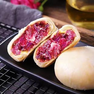 玫瑰云南传统老式 新货鲜花饼现做现发经典 糕点休闲厂家直销代