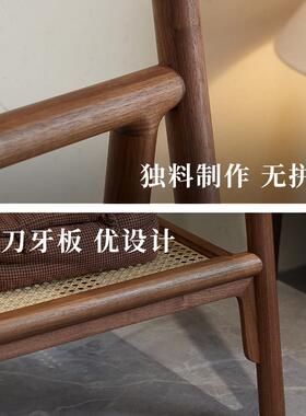 璞木新中式黑胡桃木衣帽架落地实木衣架家用卧室简约客厅挂衣架