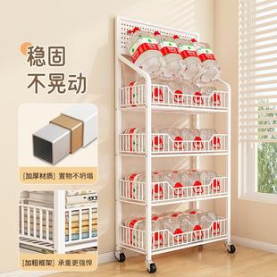 洞洞收板纳架分层置物架多功能移动推车家带放用书架轮置柜子