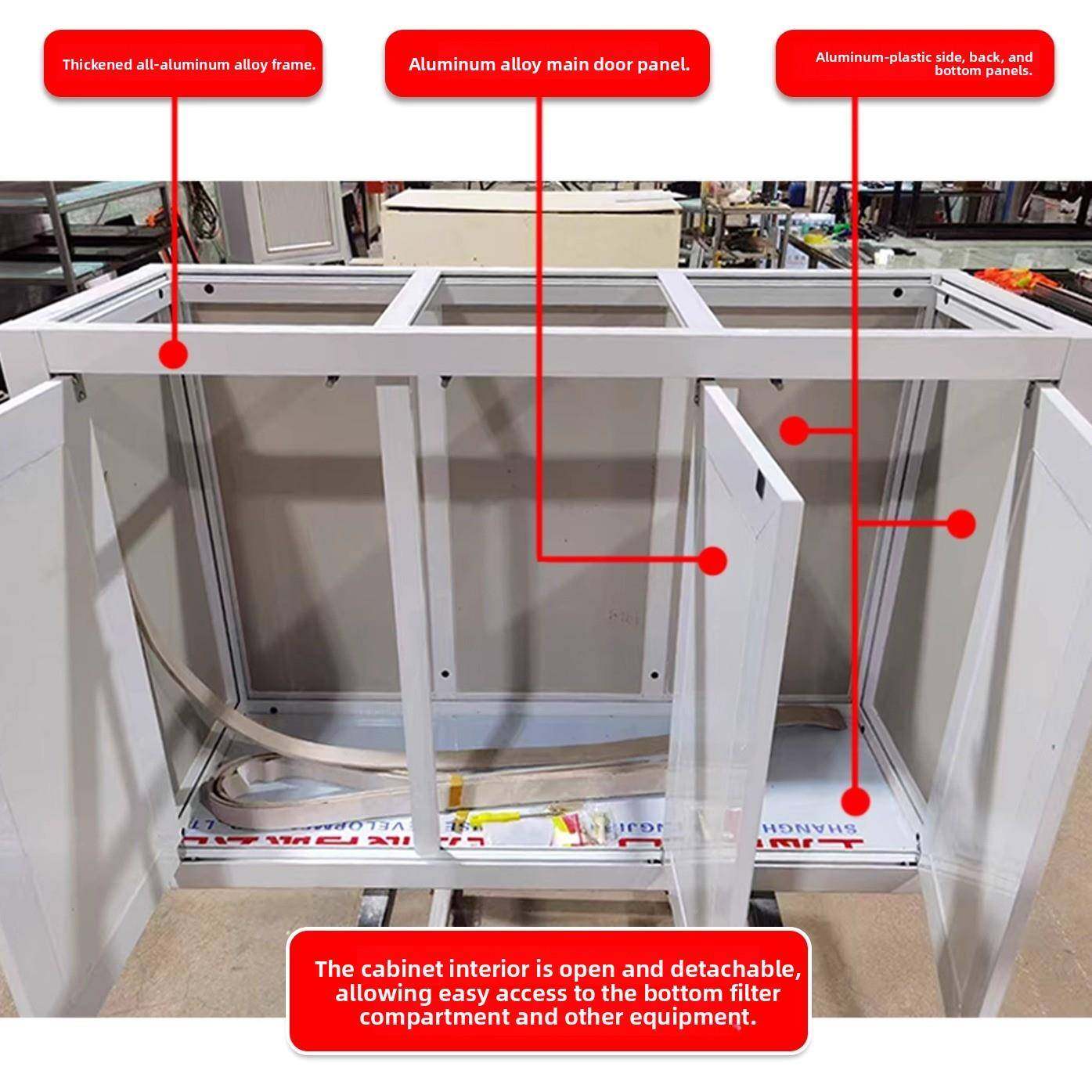 客厅鱼缸铝合金鱼缸座柜草柜门MRX缸底底过滤器专用底座承重封闭