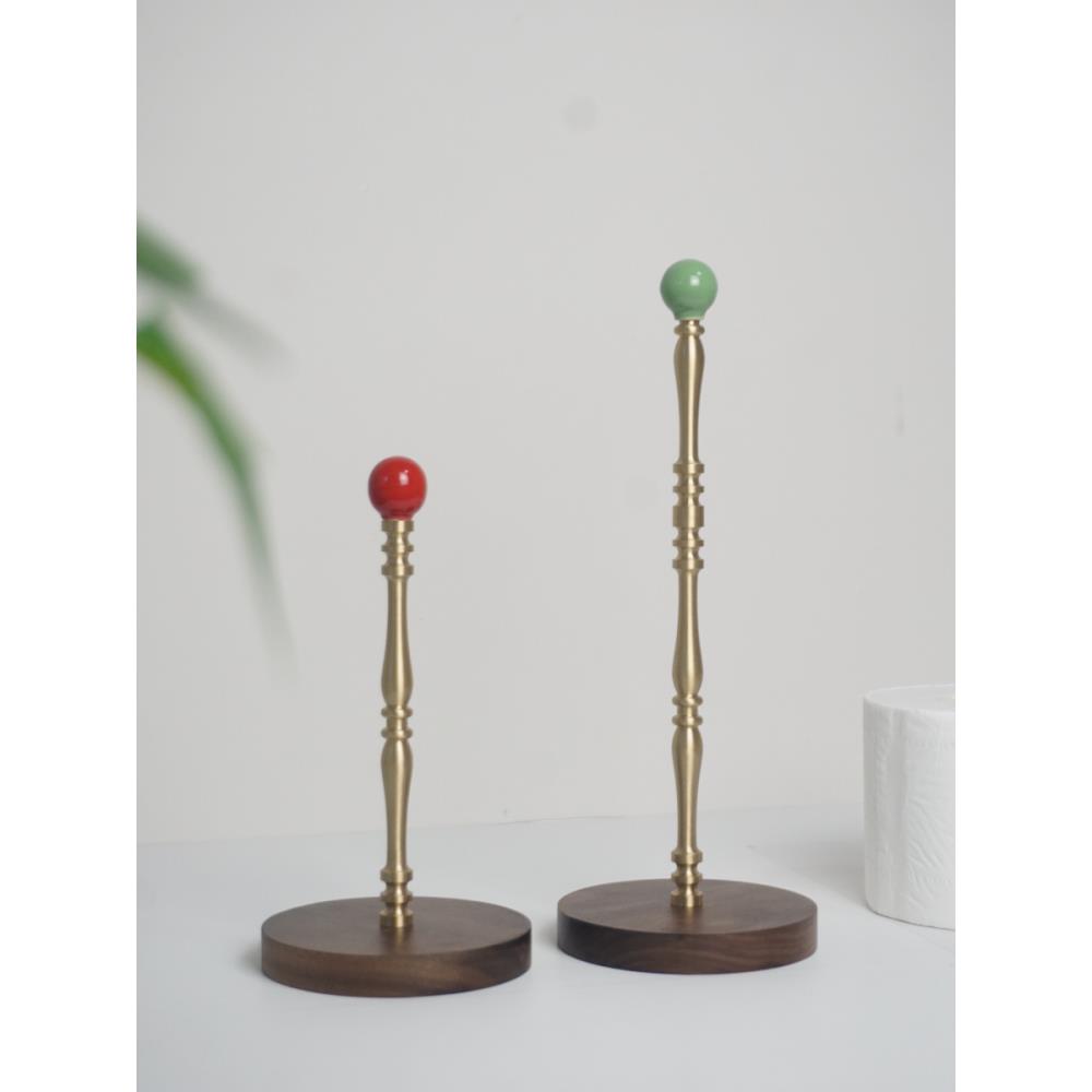 核桃鲜厨房纸巾打架垂直面黄铜卷IZR纸架保膜存储台孔存储架